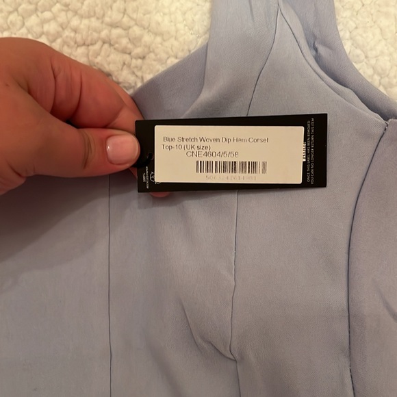 Pretty little thing light blue corset like top. Size 6, NEVER WORN! - Picture 2 of 2